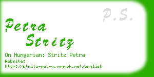 petra stritz business card